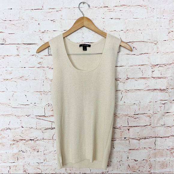 St. John Tops - St. John Tan Sleeveless Top Size Small